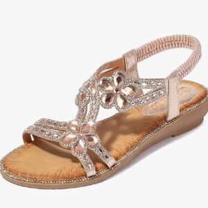 Elegant Floral Embellished Sandals